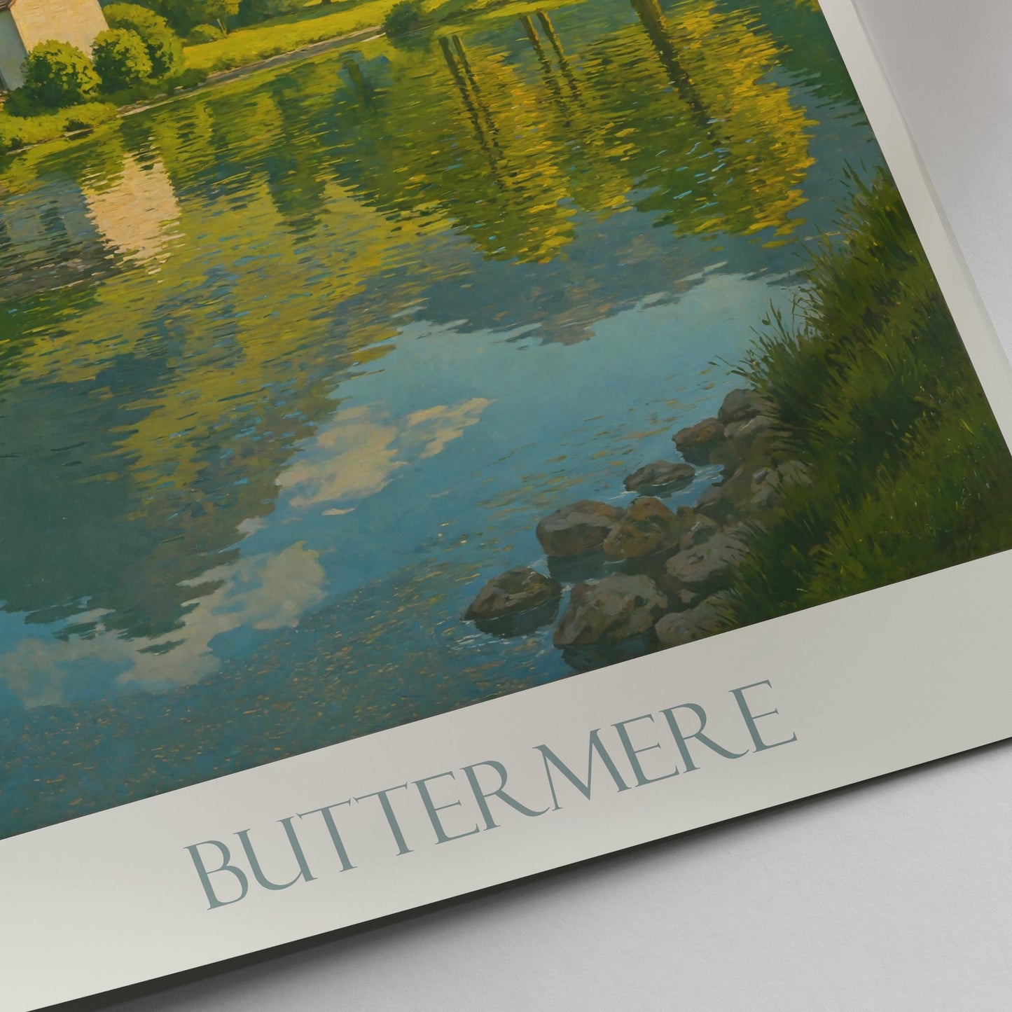 Buttermere Travel Print, Lake District ~ Travel Poster | Framed Painting Print