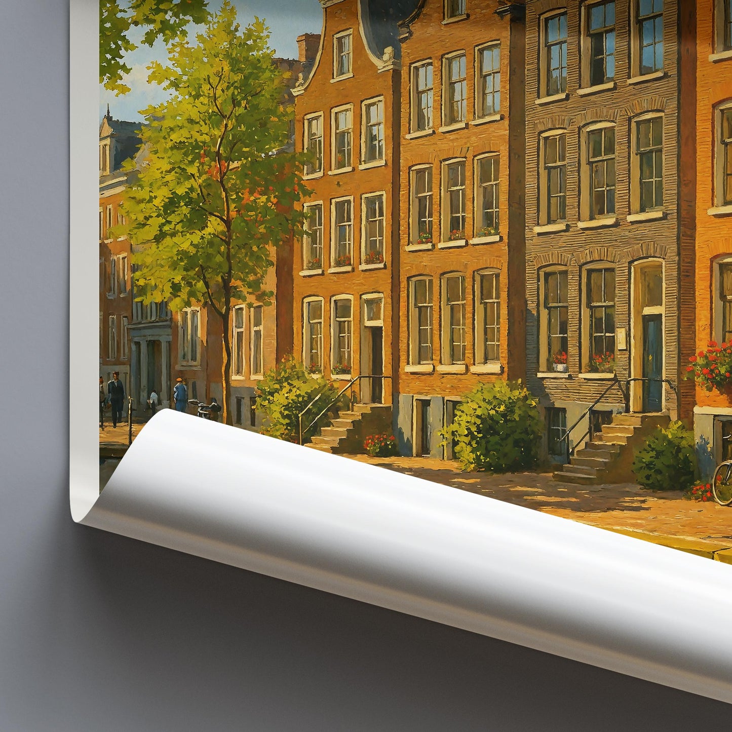 Amsterdam Travel Print ~ Netherlands travel poster print, Amsterdam city travel wall art gift