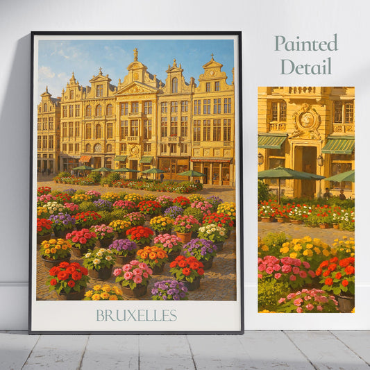 Brussels Travel Print ~ Belgium Travel Poster |