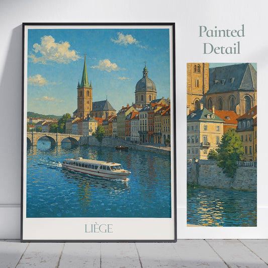Liege Travel Print ~ Belgium Travel Poster |
