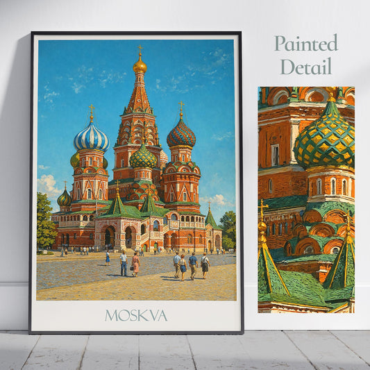 Moscow Travel Print, Red Square ~ Russia Travel Poster