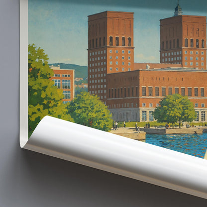 Oslo Travel Print ~ Norway Travel Poster |
