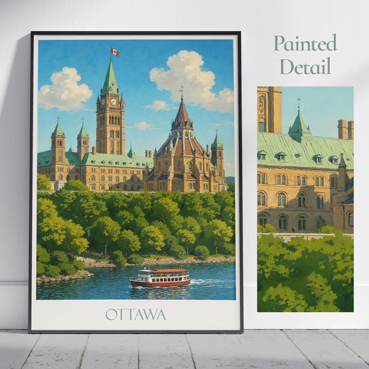 Ottawa Travel Print ~ Canada Travel Poster