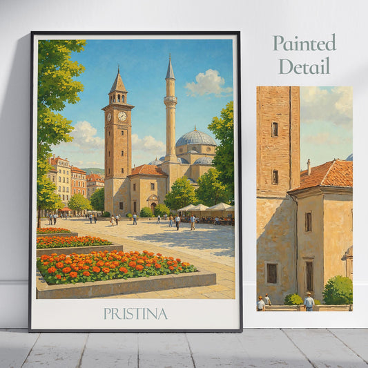 Pristina Travel Print ~ Kosovo Travel Poster |