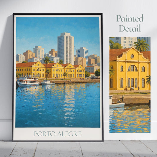 Porto Alegre Travel Print ~ Brazil Travel Poster