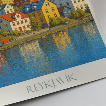 Reykjavik Travel Print ~ Iceland Travel Poster |