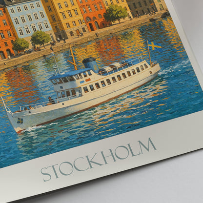 Stockholm Travel Print, Gamla Stan ~ Sweden Travel Poster