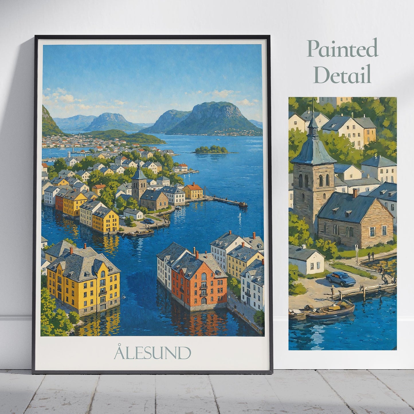 Alesund Travel Print ~ Norway Travel Poster |