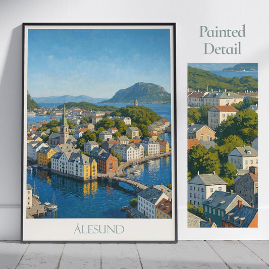 Ålesund Travel Print ~ Norway Travel Poster |