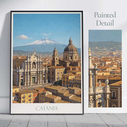Catania Travel Print ~ Sicily Italy Travel Poster