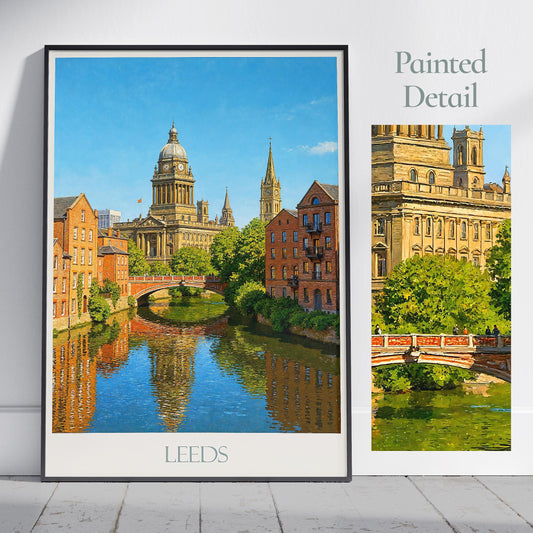 Leeds Travel Print ~ Yorkshire Travel Poster