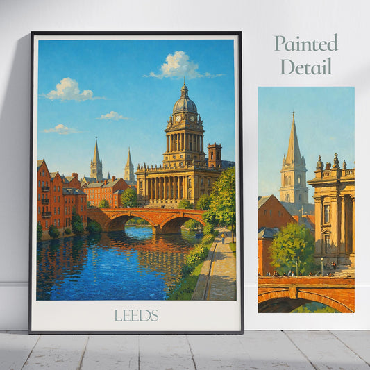 Leeds Travel Print ~ Yorkshire Travel Poster
