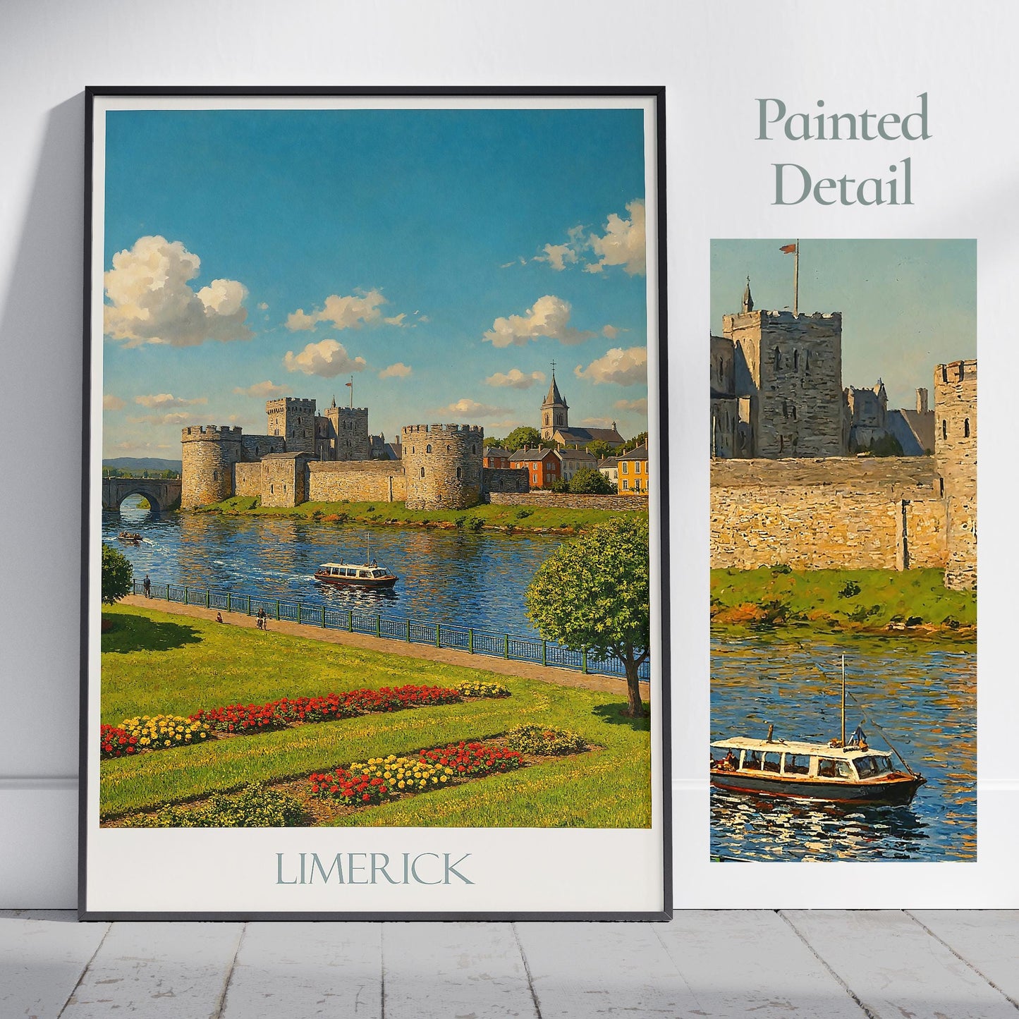 Limerick Travel Print, King John's Castle ~ Ireland Travel Poster |