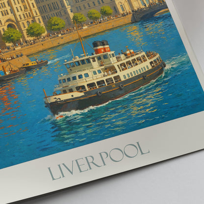 Liverpool Travel Print ~ Travel Poster Art Home Decor Gift Personalized Framed