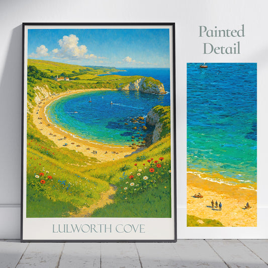 Lulworth Cove Travel Print ~ Dorset Travel Poster |