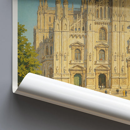 Milan Travel Print, Duomo ~ Italy Travel Poster