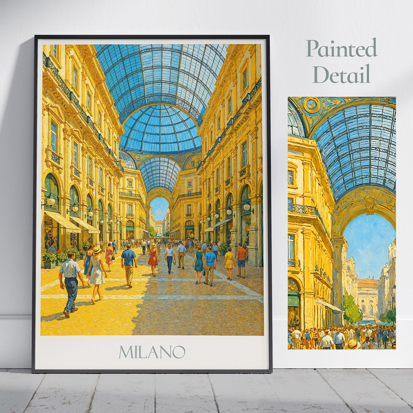 Milan Travel Print, Galleria ~ Italy Travel Poster