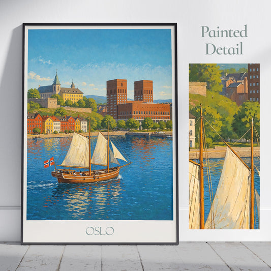 Oslo Travel Print ~ Norway Travel Poster |