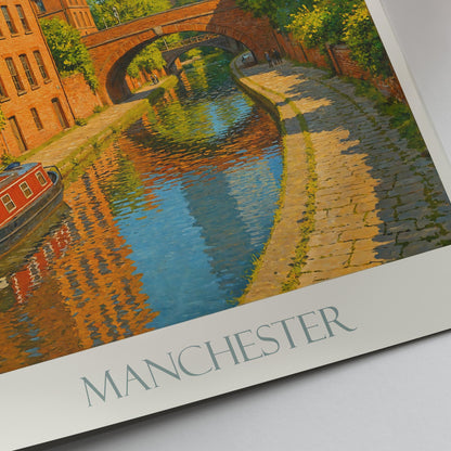 Manchester Travel Print, Canals ~ Poster Travel