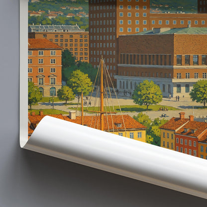 Oslo Travel Print ~ Norway Travel Poster |