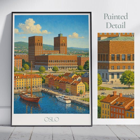 Oslo Travel Print ~ Norway Travel Poster |