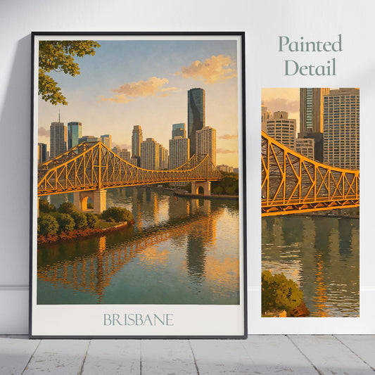 Brisbane Travel Print ~ Australia Travel Poster