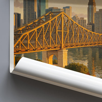 Brisbane Travel Print ~ Australia Travel Poster