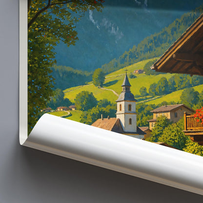 Tyrol Travel Print ~ Austria Travel Poster | Painted Wall Art & Home Decor | Framed Personalized Print | Vacation Travel Gift