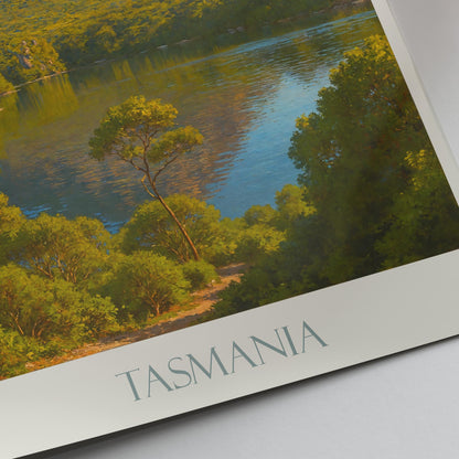 Tasmania Travel Print ~ Australia Travel Poster | Painted Wall Art & Home Decor | Framed Personalized Print | Vacation Travel Gift