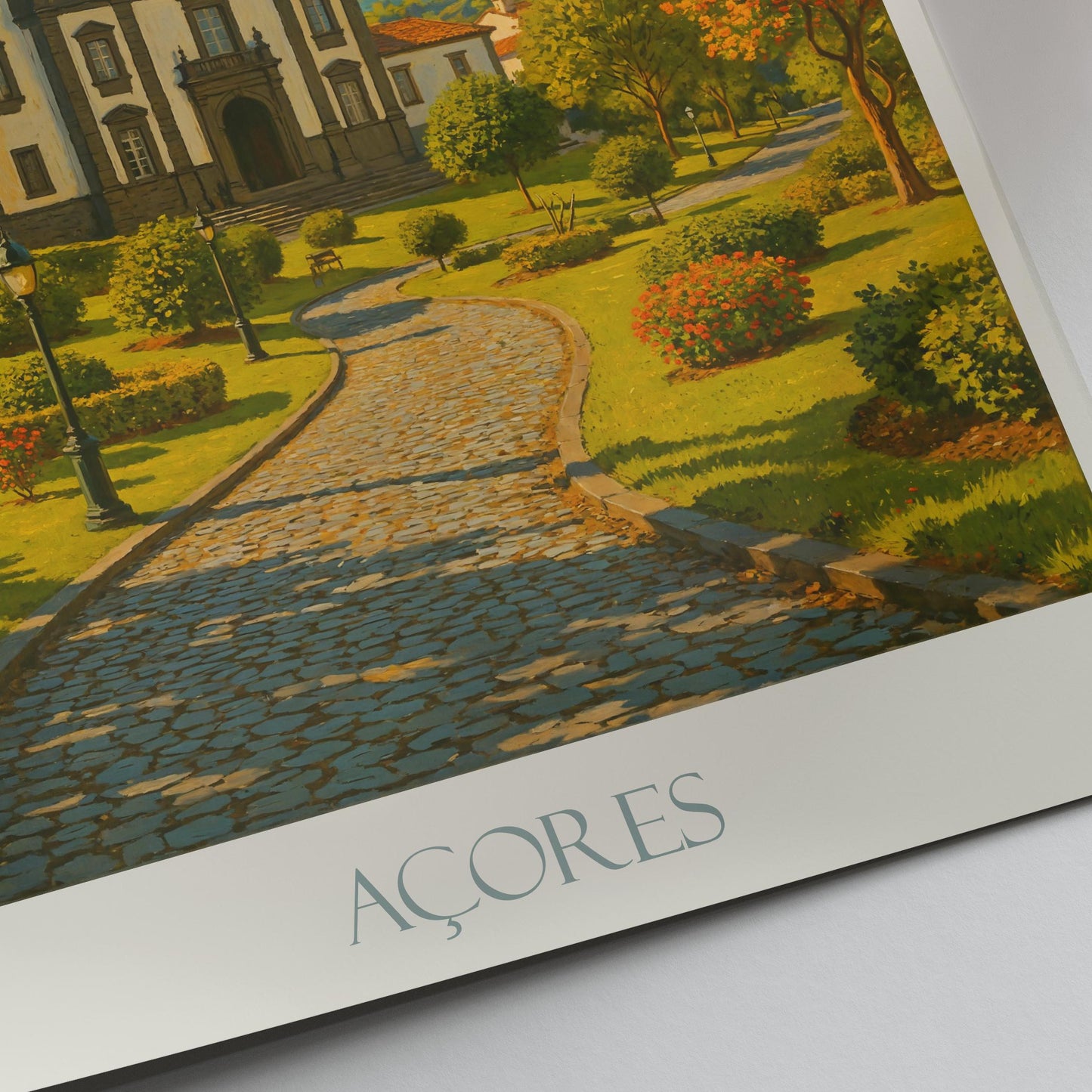 Azores Travel Print ~ Portugal Travel Poster | Painted Wall Art & Home Decor | Framed Personalized Print | Vacation Travel Gift