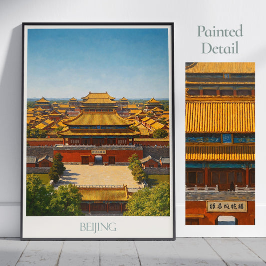 Beijing Travel Print, Forbidden City ~ China Travel Poster
