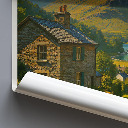 Buttermere Travel Print, Lake District ~ Travel Poster | Framed Painting Print