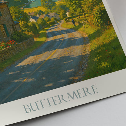 Buttermere Travel Print, Lake District ~ Travel Poster | Framed Painting Print