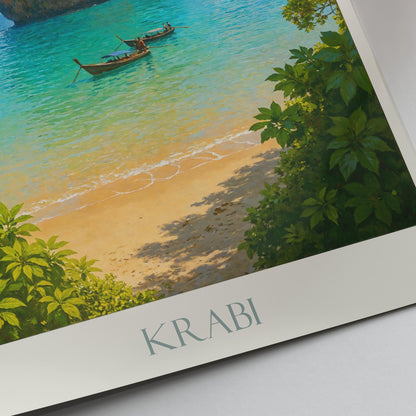 Krabi Travel Print ~ Thailand Travel Poster |