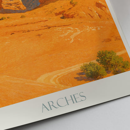 Arches National Park Travel Print, Delicate Arch ~ Travel Poster