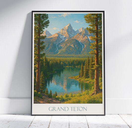 Grand Teton National Park Travel Print ~ Wyoming Travel Poster