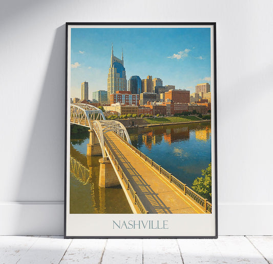 Nashville Travel Print ~ Tennessee Travel Poster |