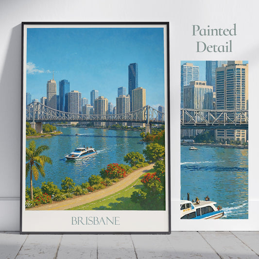 Brisbane Travel Print ~ Australia Travel Poster