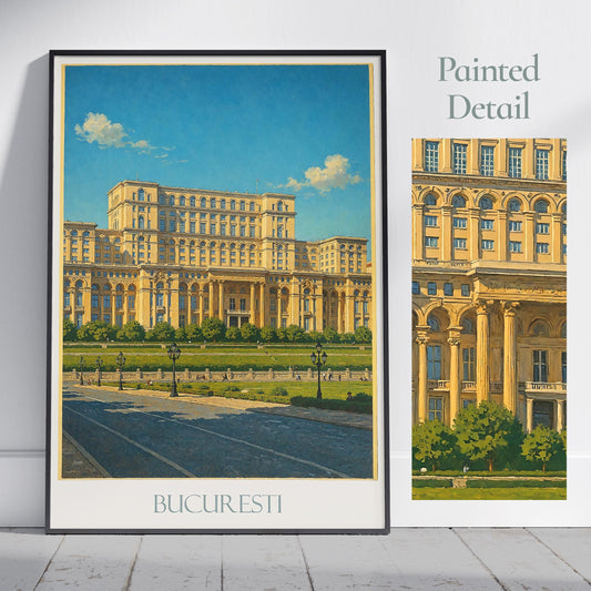 Bucharest Travel Print ~ Romania Travel Poster