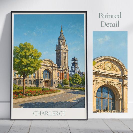 Charleroi Travel Print ~ Belgium Travel Poster