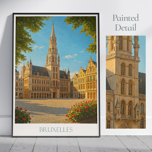 Brussels Travel Print ~ Belgium Travel Poster |