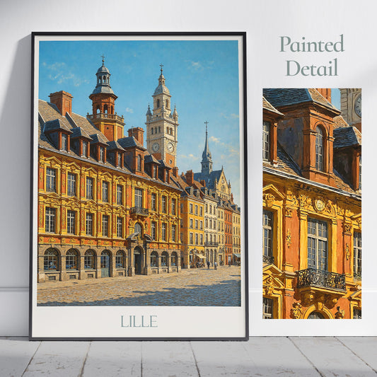 Lille Travel Print ~ France Travel Poster |