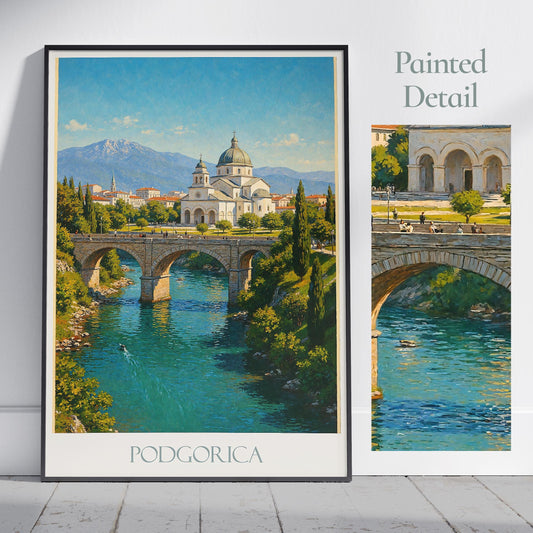 Podgorica Travel Print ~ Montenegro Travel Poster |
