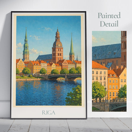 Riga Travel Print ~ Latvia Travel Poster |