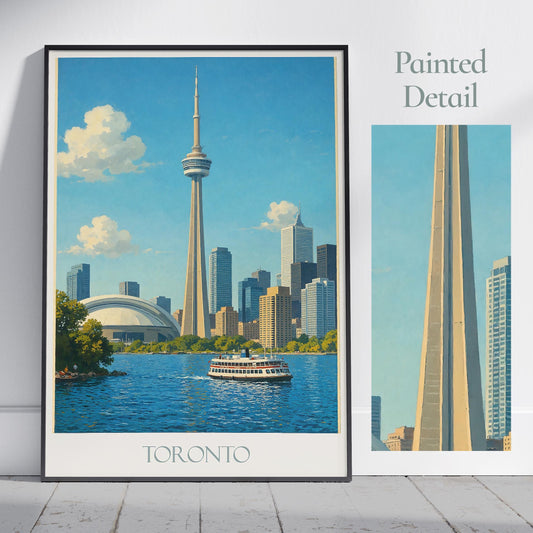Toronto Travel Print ~ Personalized CN Tower Poster | CN Tower Wall Art | Toronto Travel Poster | Toronto Poster | Ontario Painting
