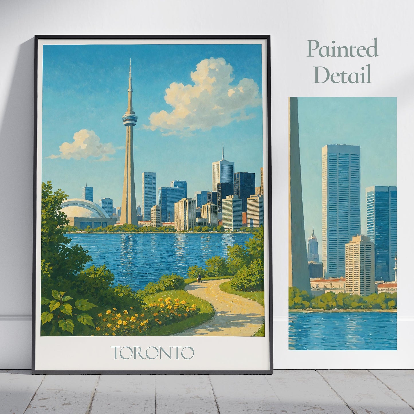 Toronto Travel Print ~ Personalized CN Tower Poster | CN Tower Wall Art | Toronto Travel Poster | Toronto Poster | Ontario Painting
