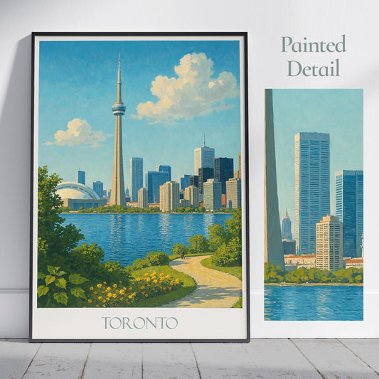 Toronto Travel Print ~ Personalized CN Tower Poster | CN Tower Wall Art | Toronto Travel Poster | Toronto Poster | Ontario Painting