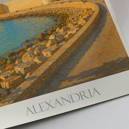 Alexandria Travel Print, Citadel of Qaitbay ~ Egypt Travel Poster |