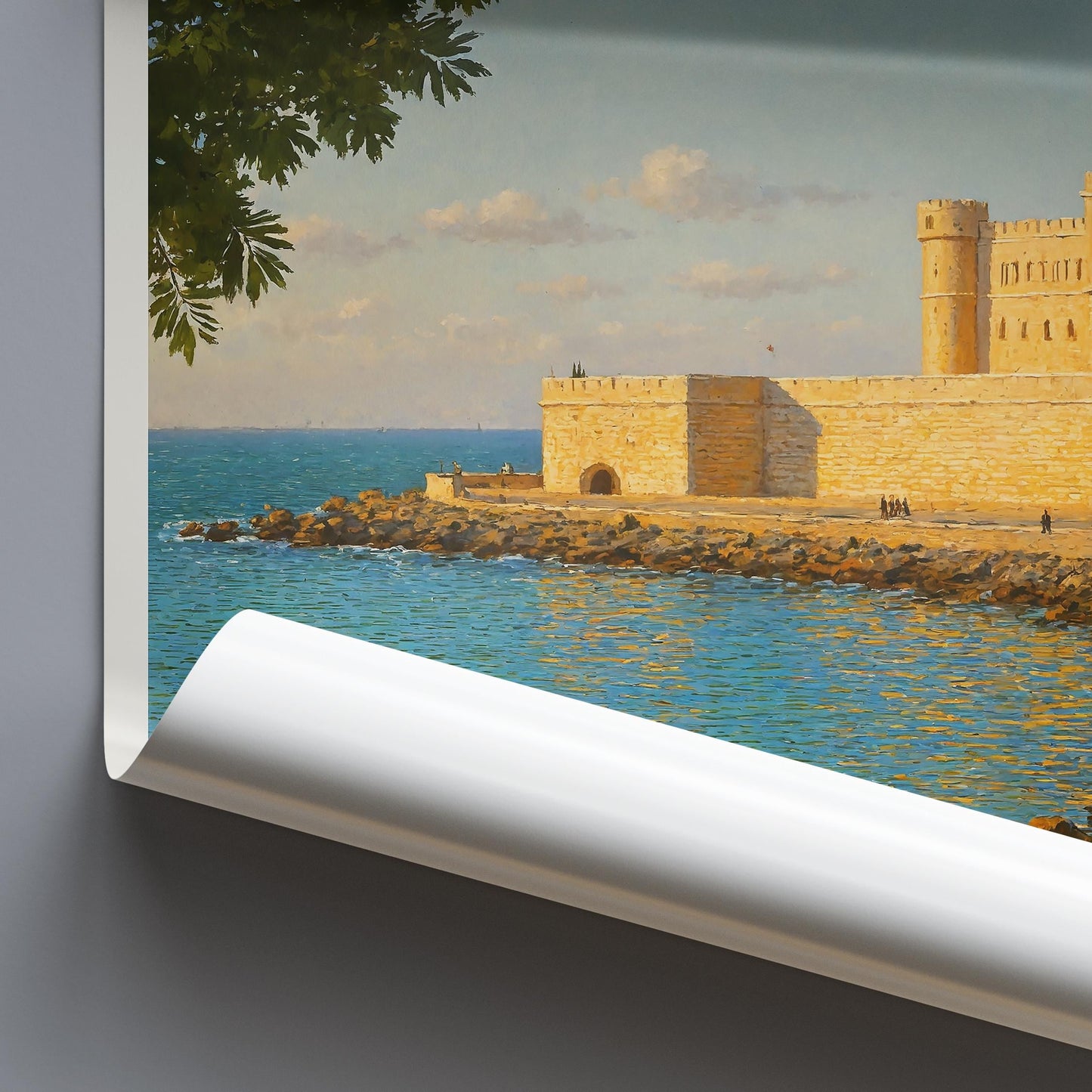 Alexandria Travel Print, Citadel of Qaitbay ~ Egypt Travel Poster |