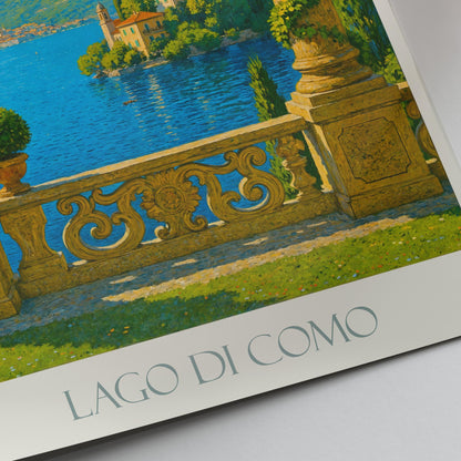Lake Como Travel Print, Villa del Balbianello ~ Italy Travel Poster